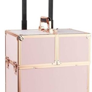 3 STEP ROSE GOLD TROLLEY BOX