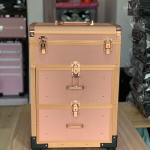 DRAWER ALUMINIUM TROLLEY BOX - Rose Gold