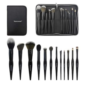 VENINOW 12pcs BLACK BRUSH SET